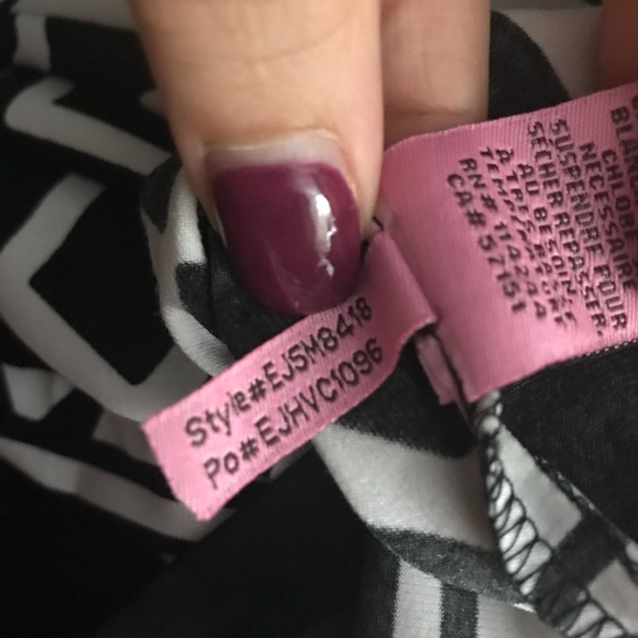 Eliza J Black White Blue 3/4 Sleeve Shift Dress Size 4 - Picture 6 of 6